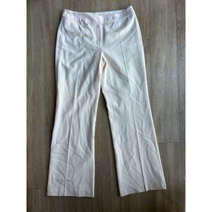 Ann Taylor butter yellow pastel cream wool dress pants career old money luxury
